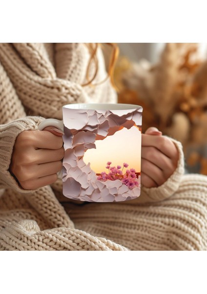 Manzara Şeklinde Tam Boy 3 Boyutlu Tasarım Seramik Kupa Mug fırsatları