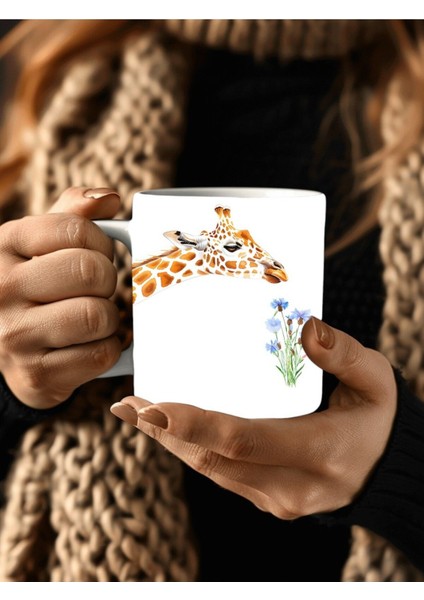 Zürafa Şeklinde Tam Boy 3 Boyutlu Tasarım Seramik Kupa Mug fiyatları