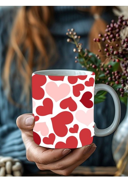 Kalp Şeklinde 3 Boyutlu Tasarım Seramik Kupa Mug modelleri
