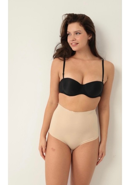 Lazer Kesim Toparlayıcı Beli Silikonlu String Slip Korse