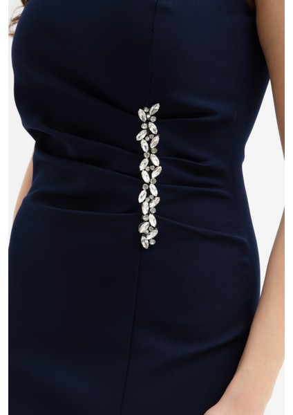 Kadın Lacivert Otrişli Söz Nişan Nikah Abiye Elbise fırsatları