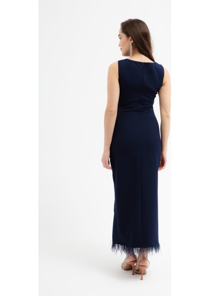 Kadın Lacivert Otrişli Söz Nişan Nikah Abiye Elbise indirimleri