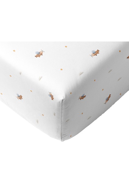 Happytony 100% Pamuk Penye Lastikli Bebek Çarşafı - 100X200 cm fırsatları