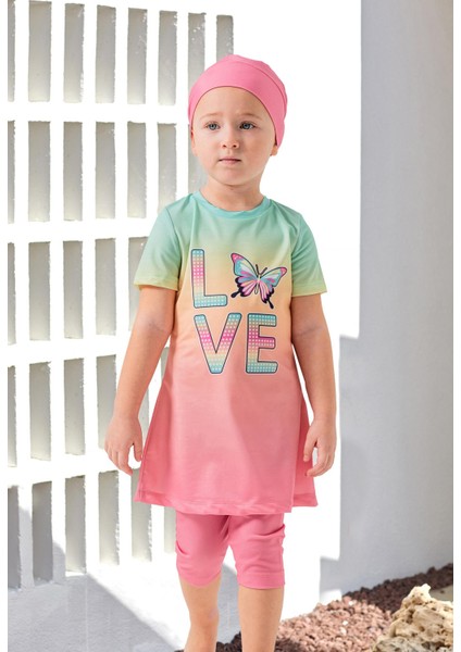 Epsie Kısa Kollu Taytlı Tesettür Mayo 1912