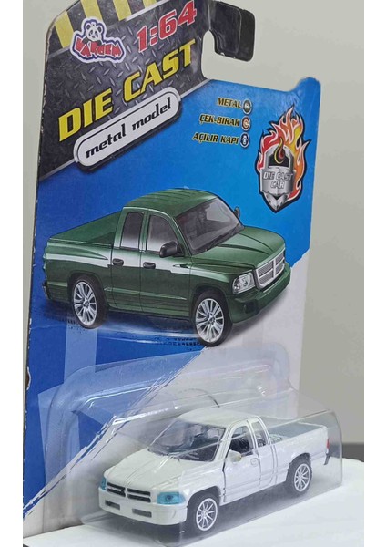 Vardem Dianomi 1:64 Ölçek Chrysler Pick-Up Beyaz/// Çek Bırak 8 cm Metal Kapıları Açılır fiyatları