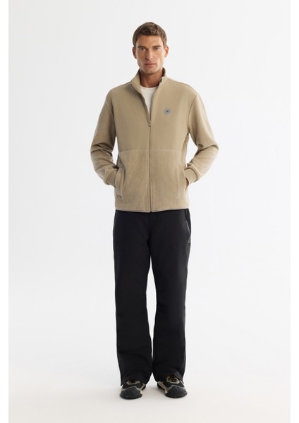 Erkek Vizon Soğuğa Dayanıklı Dik Yaka Fermuarlı Polar Sweatshirt A42y1311 indirimleri