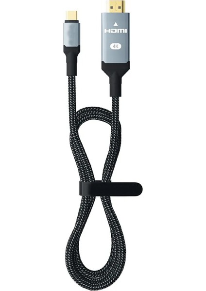 Type-C To 4K 30Hz Ultra Full Hd HDMI Usb-C Tak Çalıştır Görüntü Aktarım Kablosu 3 Metre Gold