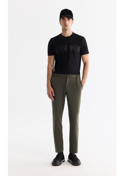 Erkek Haki Kırışmaz Hızlı Kuruyan Beli Lastikli Ekstra Esnek Teknik Kumaş Slim Fit Pantolon A42Y3065 modelleri