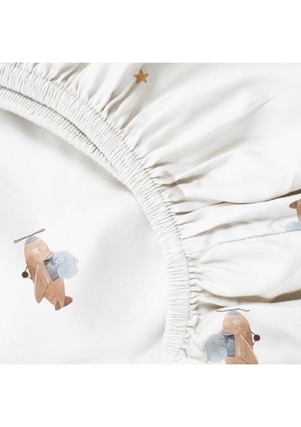 Happytony 100% Pamuk Penye Lastikli Bebek Çarşafı - 100X200 cm