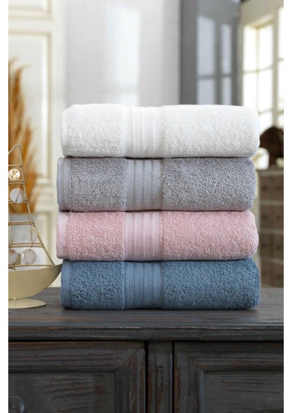 4 Lü El Yüz Havlu Takımı Pamuklu Matiz Puin