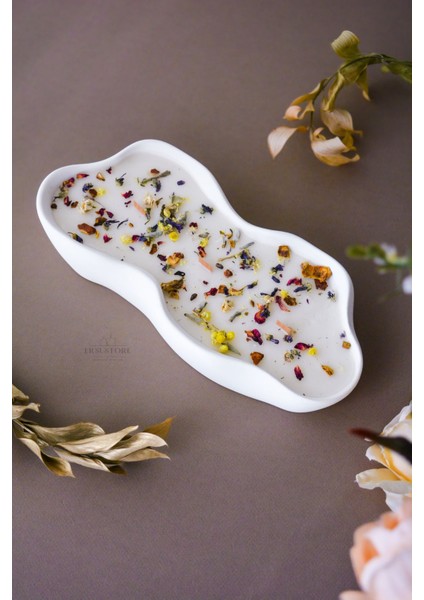 Büyük Boy Doğal Soya Wax Dekoratif Hediyelik Kokulu Ahşap Fitilli Beton Mum