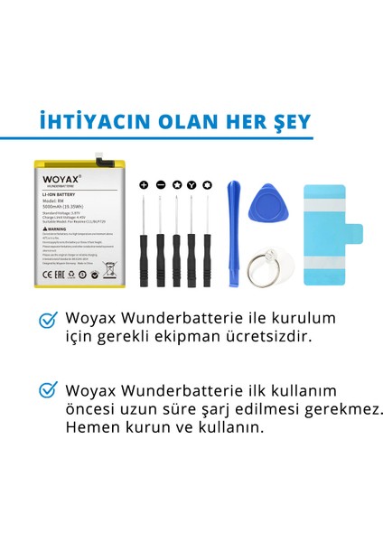 By Deji Realme C55 Akıllı Cep Telefonu Uyumlu Premium Batarya / BLP875