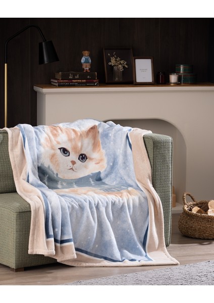 Fleurines Welfsoft Polar Baskılı Tv Battaniye - Gri