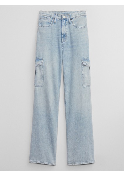 Kadın Mavi Wide Leg Jean Pantolon modelleri