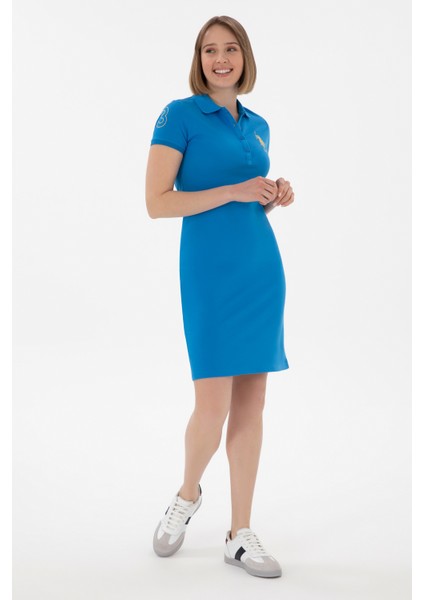 Kadın Saks Elbise (Örme) 50280069-VR045