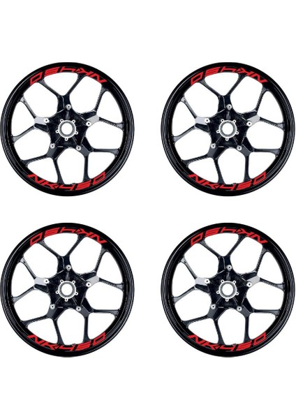 Kırmızı Cfmoto 450NK Yazılı 8 Li Jant Içi Yazı Sticker