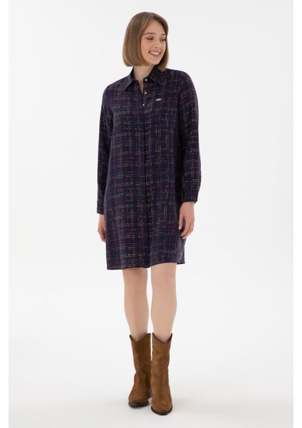 Kadın Lacivert Elbise (Dokuma) 50289847-VR033