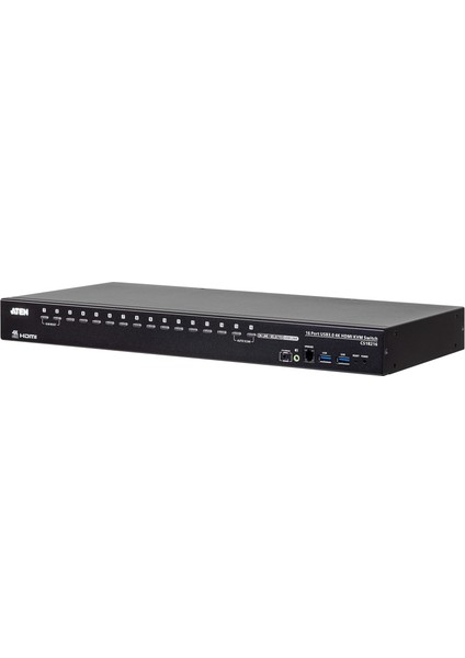 16-Port USB 3.0 4K HDMI Kvm Switch, Kabin Tipi, Kabin Montaj Kiti Ürün ile Birlikte Gelir&lt;br&gt;16-Port USB 3.0 4K HDMI Kvm Switch With Rack Mounting Kit