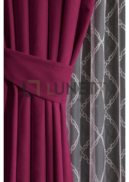 Kullanıma Hazır Mürdüm Rengi Pilesiz Ekstraforlu Düz Dikim Fon Perde Tek Kanat 9204 fiyatları