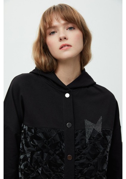 Daıdo Oversize Kapüşonlu 3/4 Kol Kadın Hırka - Günlük & Şık modelleri