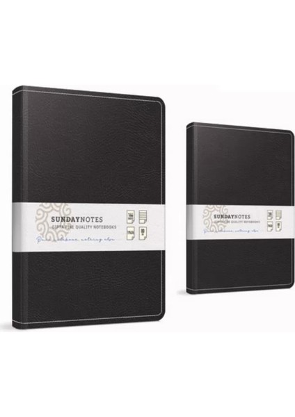 Sunday Deri Kapak Defter 19X26 Kareli 140 Yaprak (4928)