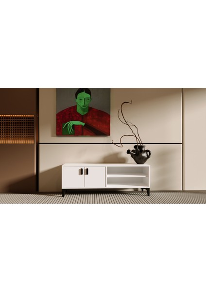 Sardes Tv Ünitesi 140 cm Beyaz