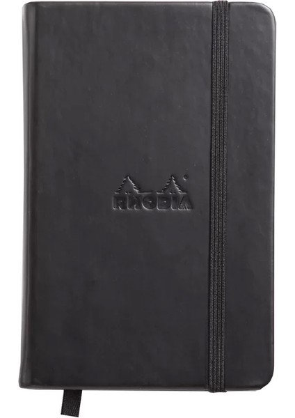 Sert Kapak Lastikli Defter Noktalı Siyah 9X14CM