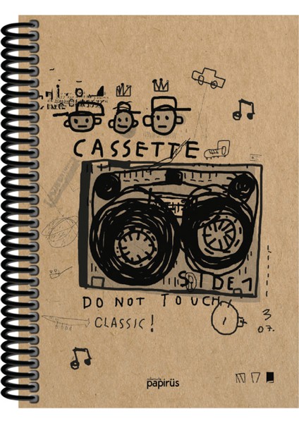 Kraft Sert Kapak Defter 100YP 17X24CM Çizgili