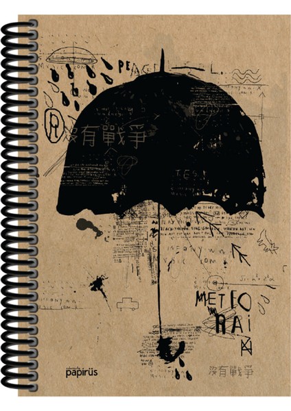 Kraft Sert Kapak Defter 100YP 17X24CM Çizgili modelleri