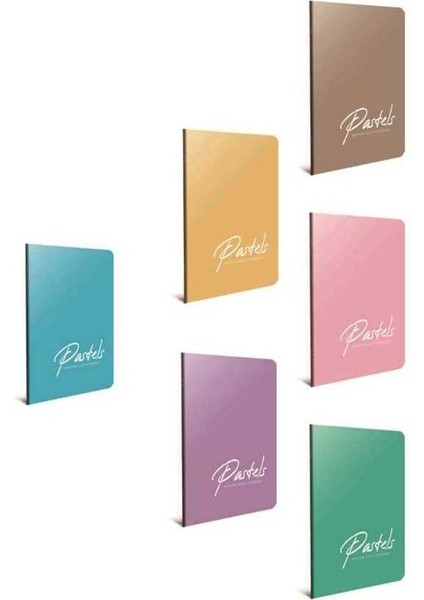 Pastels Tel Dikişli Plastik Kapak Kareli Defter A4 80 Yaprak