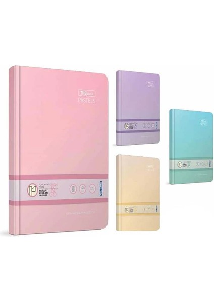 Thebook Pastels Iplik Dikişli Sert Kapak Defter 20X28 cm 240 Yaprak Kareli fiyatları