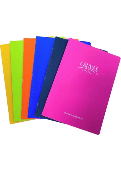 Canvas Tel Dikişli Polipropilen Kapak Defter A4 80 Yaprak Kareli