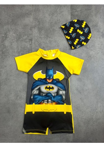 Erkek Çocuk Batman Karakterli Bone Mayo Takım