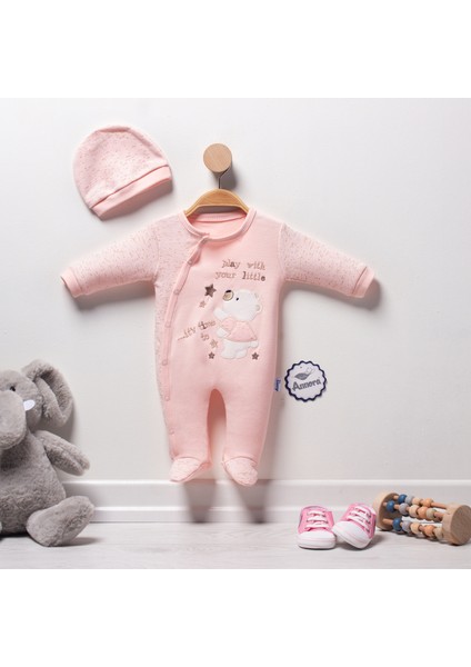 Yıldızlı Küçük Ayı Kız & Erkek Bebek Tulumu