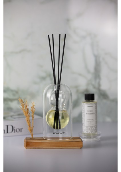 Luxe Whisper Amber Vanilya Sandal Çubuklu Oda Kokusu Dekoratif Cam Şişeli 100 ml