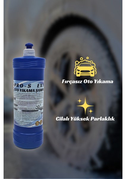 Cilalı Oto Şampuanı 1000 ml – Fırçasız Oto Yıkama Şampuanı, Konsantre Araç Yıkama Köpüğü