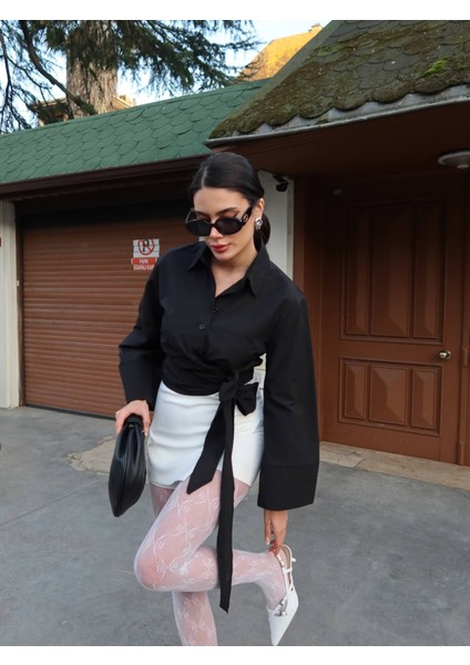 Beyaz Bağlama Detaylı Gömlek fiyatları