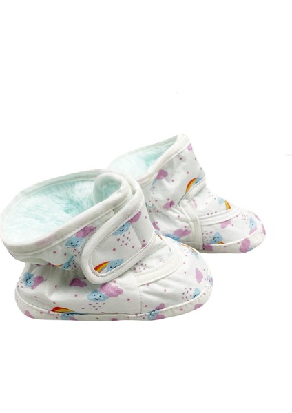 Baby Cırtlı Bebek Panduf Buz Mavi