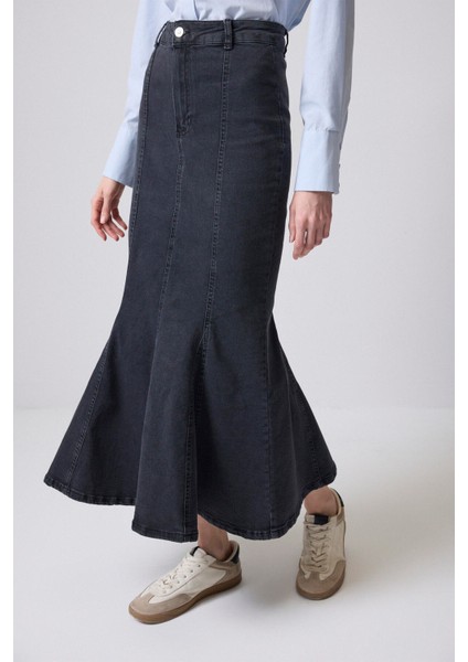 Denim Balık Etek