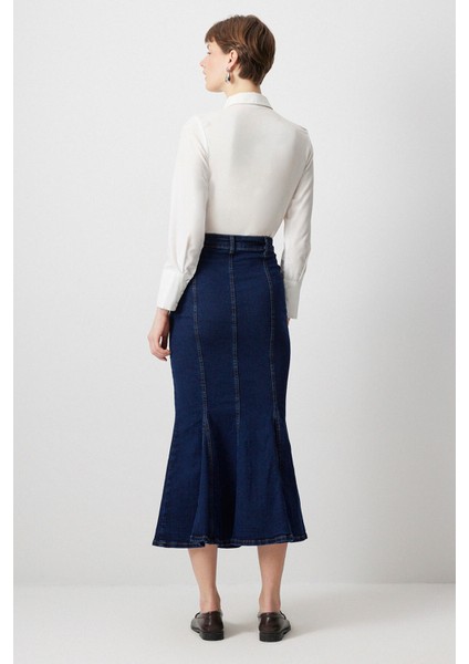 Denim Balık Etek