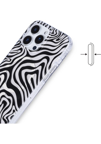 Apple iPhone 16 Pro Max Magsafe Şarj Özellikli Darbelere Dayanıklı Leopar Desenli Kapak Kılıf modelleri