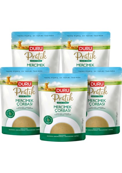 5'li Pratik Mercimek Çorbası (250 ml x 5 )