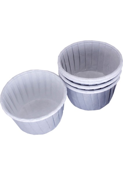Cupcake Kalıbı Orta Boy Düz Renk 50*39 mm (100 Adet) Gri