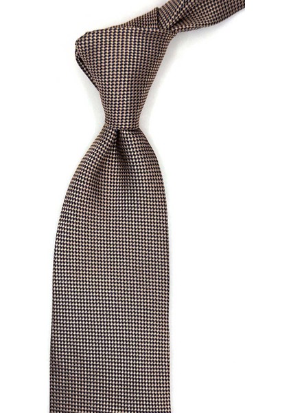 Roveri Style Sarı Nokta Desen Italyan Ipek Kravat İK1766