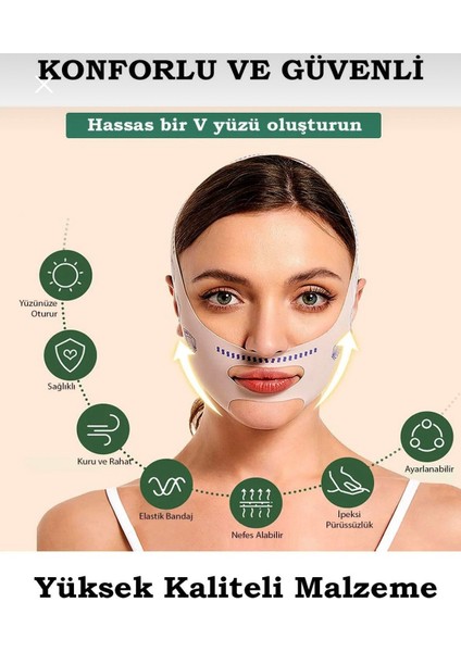 Anında Yüz Germe Şekillendirici V Line Kırışıklık Önşeyici Maske fiyatları