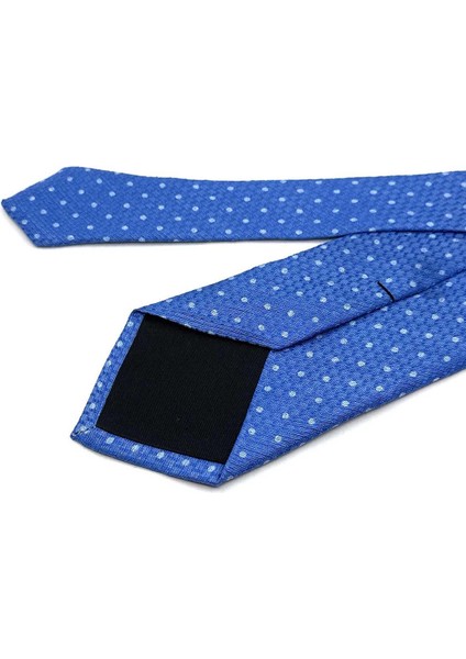 Frullo Style Mavi Küçük Desen Italyan Ipek Kravat İK1771