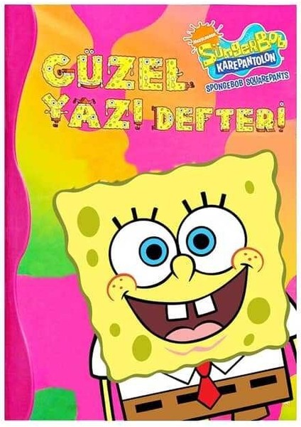 Güzel Yazı Defteri Sünger Bob Tel Dikişli Karton Kapak A4 40 Yaprak