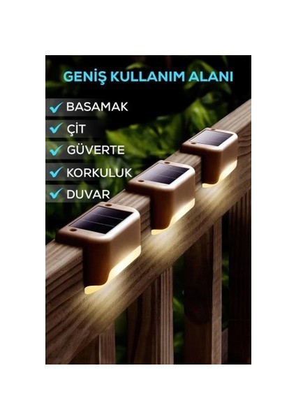 4 Adet Güneş Enerjili Mini LED Lamba