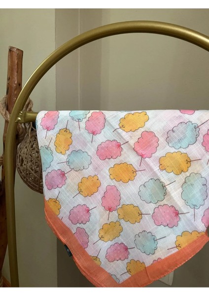 Kız Çocuk Eşarp Pamuk Şeker Temalı