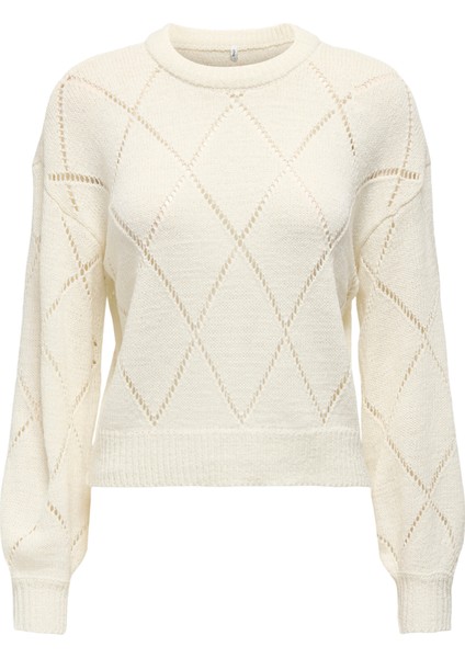 Kadın Yuvarlak Yaka Oversize Örme Kazak - 15339575 fırsatları